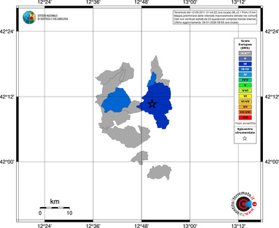Mappa EMS - territori comuni