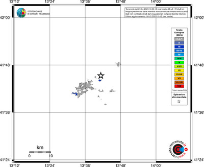 Mappa EMS - territori località