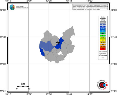 Mappa EMS - territori comuni