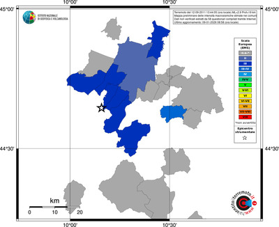 Mappa EMS - territori comuni