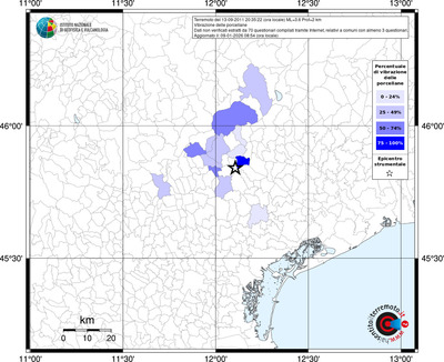 Mappa territorio comunale con almeno 3 questionari