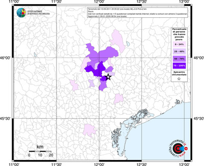Mappa territorio comunale con almeno 3 questionari
