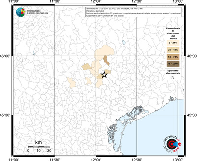 Mappa territorio comunale con almeno 3 questionari