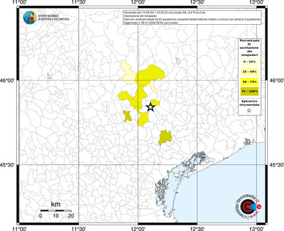 Mappa territorio comunale con almeno 3 questionari