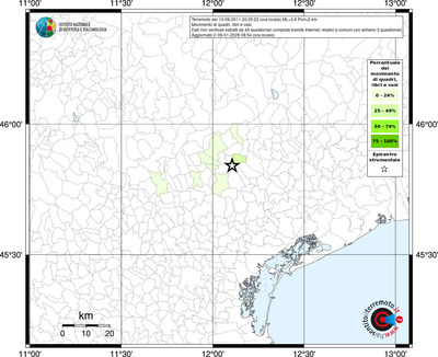 Mappa territorio comunale con almeno 3 questionari