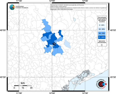 Mappa territorio comunale con almeno 3 questionari