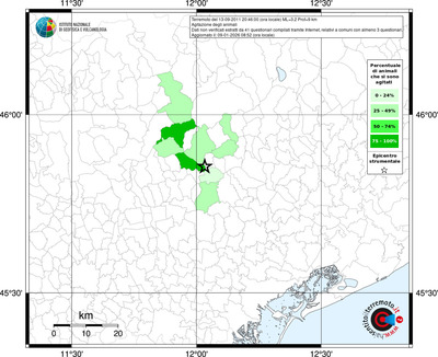 Mappa territorio comunale con almeno 3 questionari