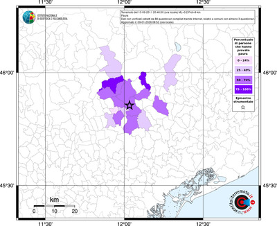 Mappa territorio comunale con almeno 3 questionari