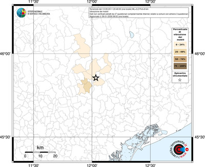 Mappa territorio comunale con almeno 3 questionari