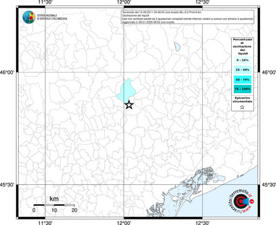 Mappa territorio comunale con almeno 3 questionari