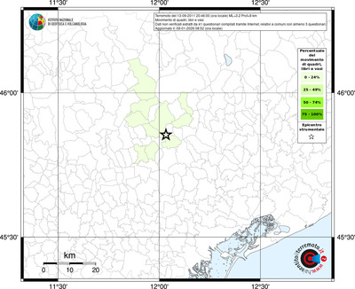 Mappa territorio comunale con almeno 3 questionari