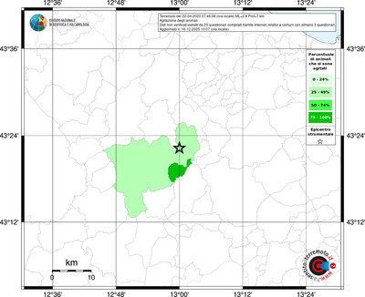 Mappa territorio comunale con almeno 3 questionari