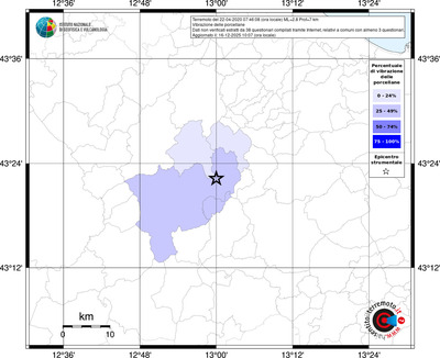 Mappa territorio comunale con almeno 3 questionari