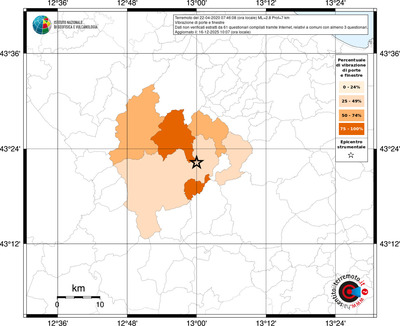 Mappa territorio comunale con almeno 3 questionari