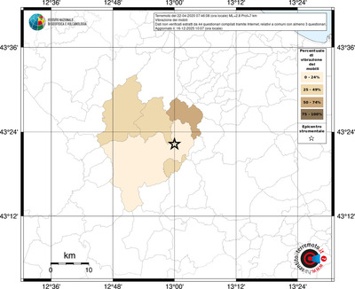 Mappa territorio comunale con almeno 3 questionari