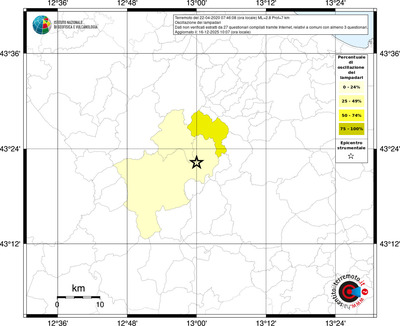 Mappa territorio comunale con almeno 3 questionari