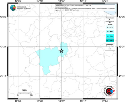 Mappa territorio comunale con almeno 3 questionari