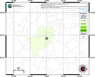 Mappa territorio comunale con almeno 3 questionari