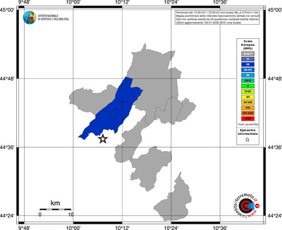 Mappa EMS - territori comuni
