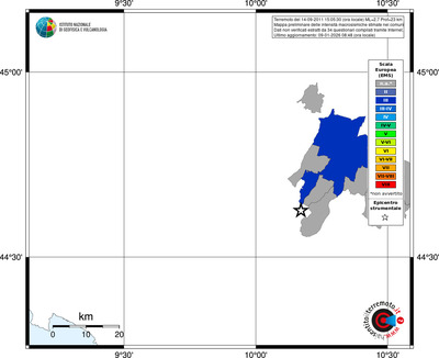 Mappa EMS - territori comuni