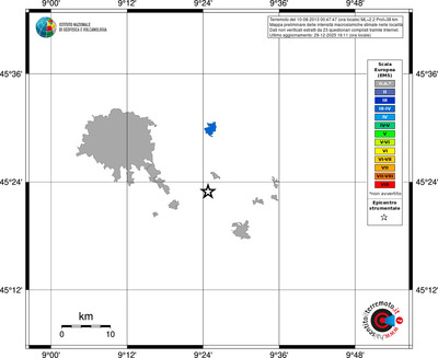Mappa EMS - territori località