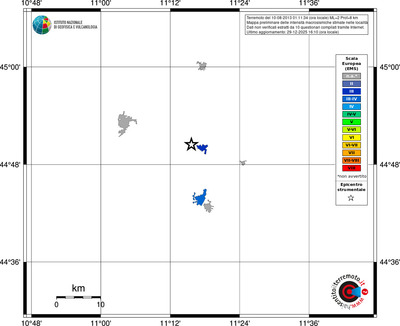 Mappa EMS - territori località