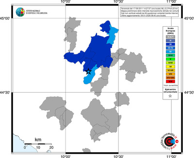 Mappa EMS - territori comuni
