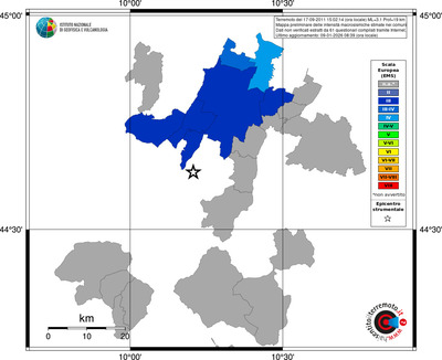 Mappa EMS - territori comuni
