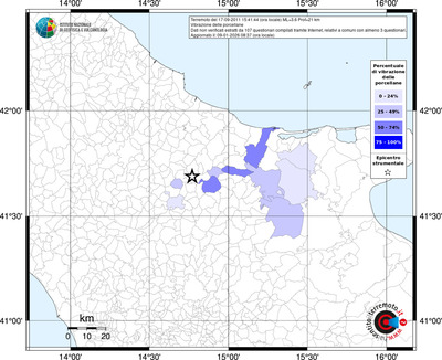 Mappa territorio comunale con almeno 3 questionari