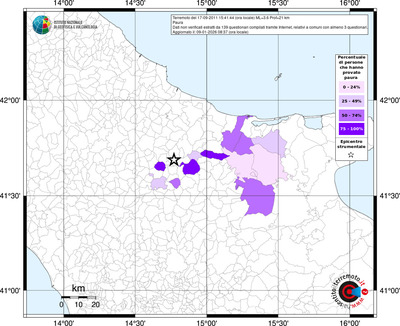 Mappa territorio comunale con almeno 3 questionari