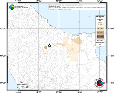 Mappa territorio comunale con almeno 3 questionari