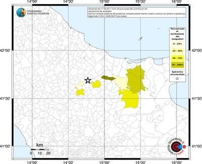 Mappa territorio comunale con almeno 3 questionari