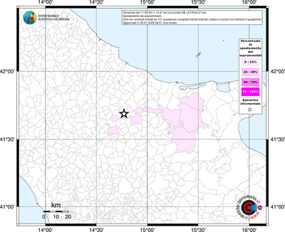 Mappa territorio comunale con almeno 3 questionari