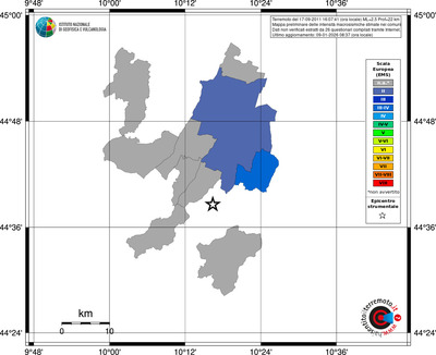 Mappa EMS - territori comuni
