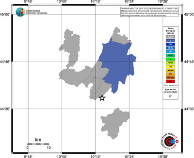 Mappa EMS - territori comuni