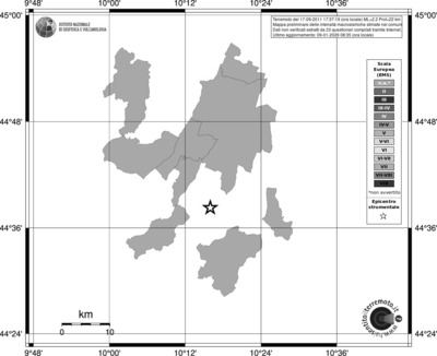 Mappa EMS - territori comuni