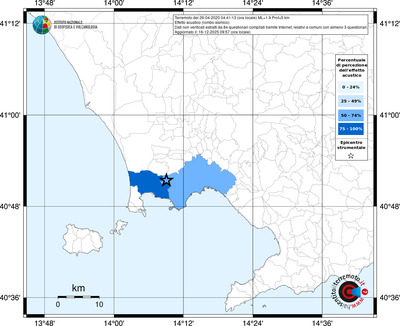 Mappa territorio comunale con almeno 3 questionari