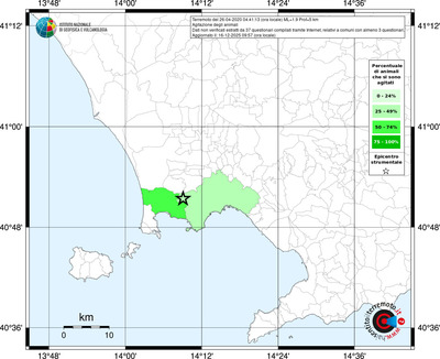 Mappa territorio comunale con almeno 3 questionari