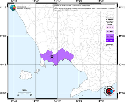 Mappa territorio comunale con almeno 3 questionari