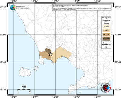 Mappa territorio comunale con almeno 3 questionari