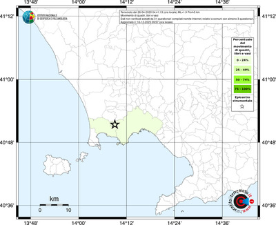 Mappa territorio comunale con almeno 3 questionari