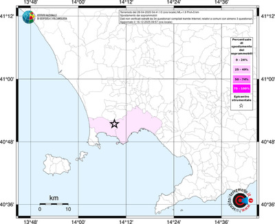 Mappa territorio comunale con almeno 3 questionari