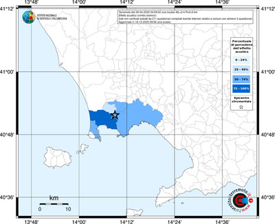 Mappa territorio comunale con almeno 3 questionari