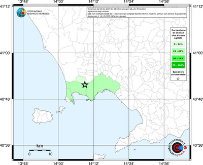 Mappa territorio comunale con almeno 3 questionari