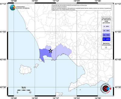Mappa territorio comunale con almeno 3 questionari