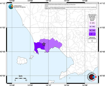 Mappa territorio comunale con almeno 3 questionari