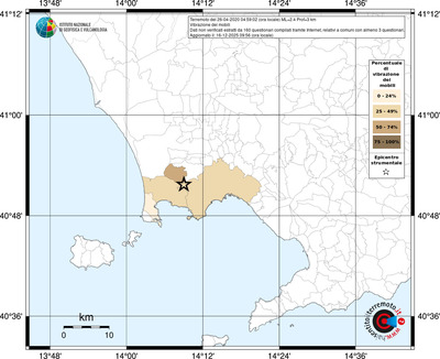 Mappa territorio comunale con almeno 3 questionari