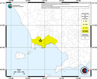 Mappa territorio comunale con almeno 3 questionari