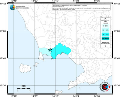 Mappa territorio comunale con almeno 3 questionari