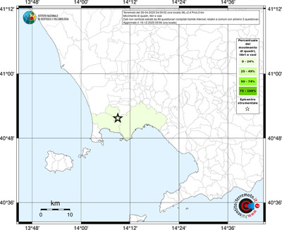 Mappa territorio comunale con almeno 3 questionari